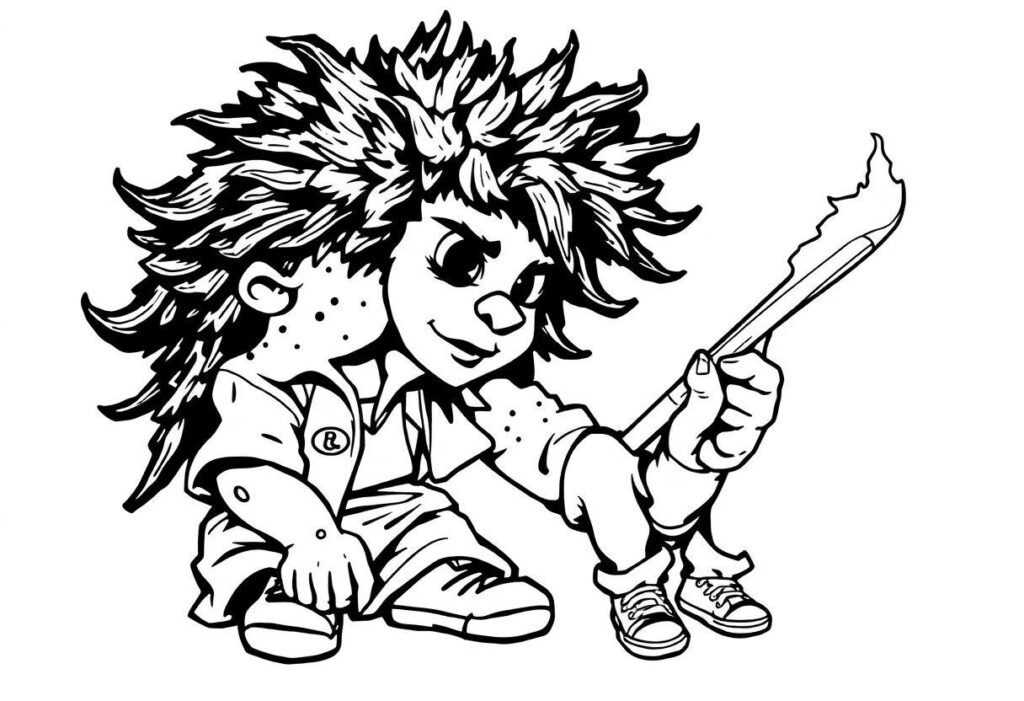 DESENHO DE CRIA ESTILO URBANO E MANDRAKE PARA SUAS ARTES