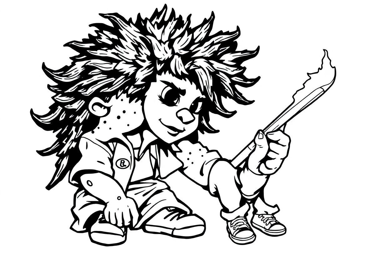 DESENHO DE CRIA ESTILO URBANO E MANDRAKE PARA SUAS ARTES