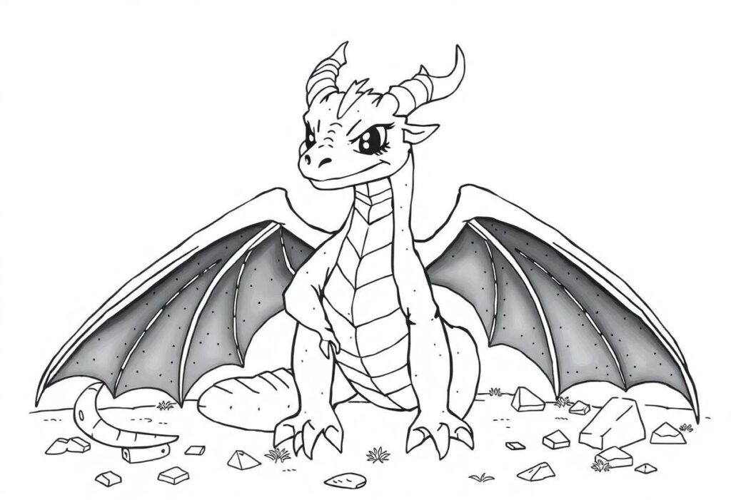 DESENHO DE DRAGÃO CRIATURAS MÍSTICAS E PODEROSAS PARA ILUSTRAR