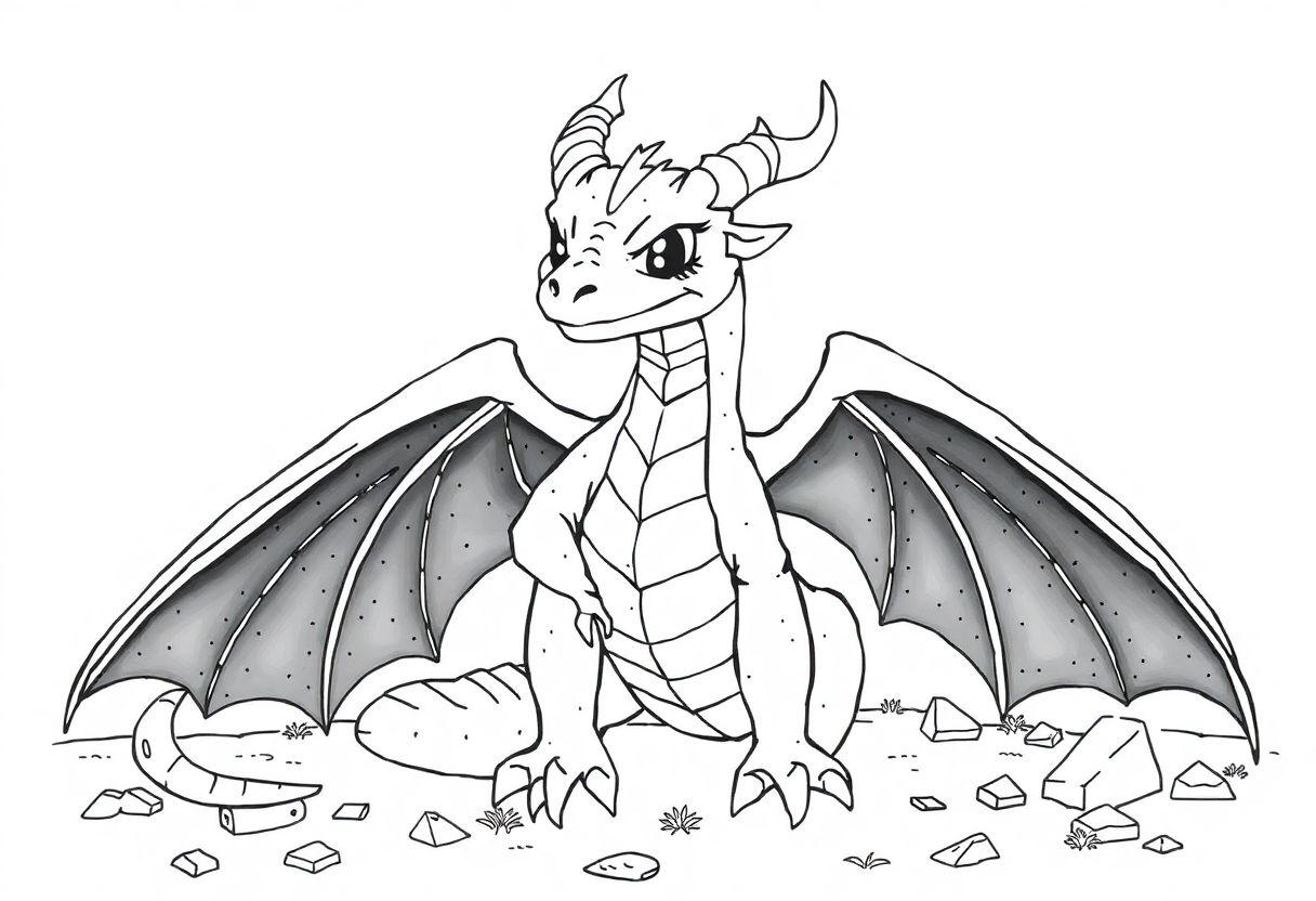 DESENHO DE DRAGÃO CRIATURAS MÍSTICAS E PODEROSAS PARA ILUSTRAR