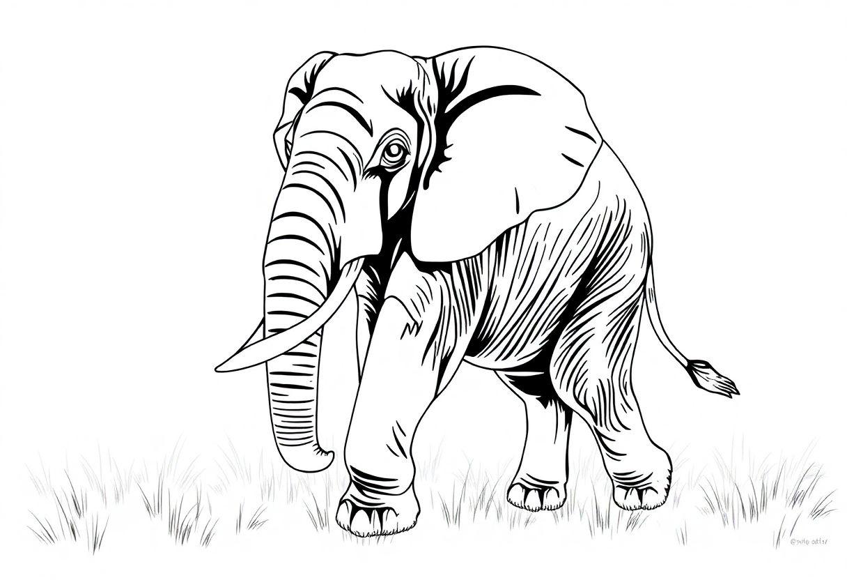 DESENHO DE ELEFANTE PASSO A PASSO PARA DESENHAR O GIGANTE MANSO