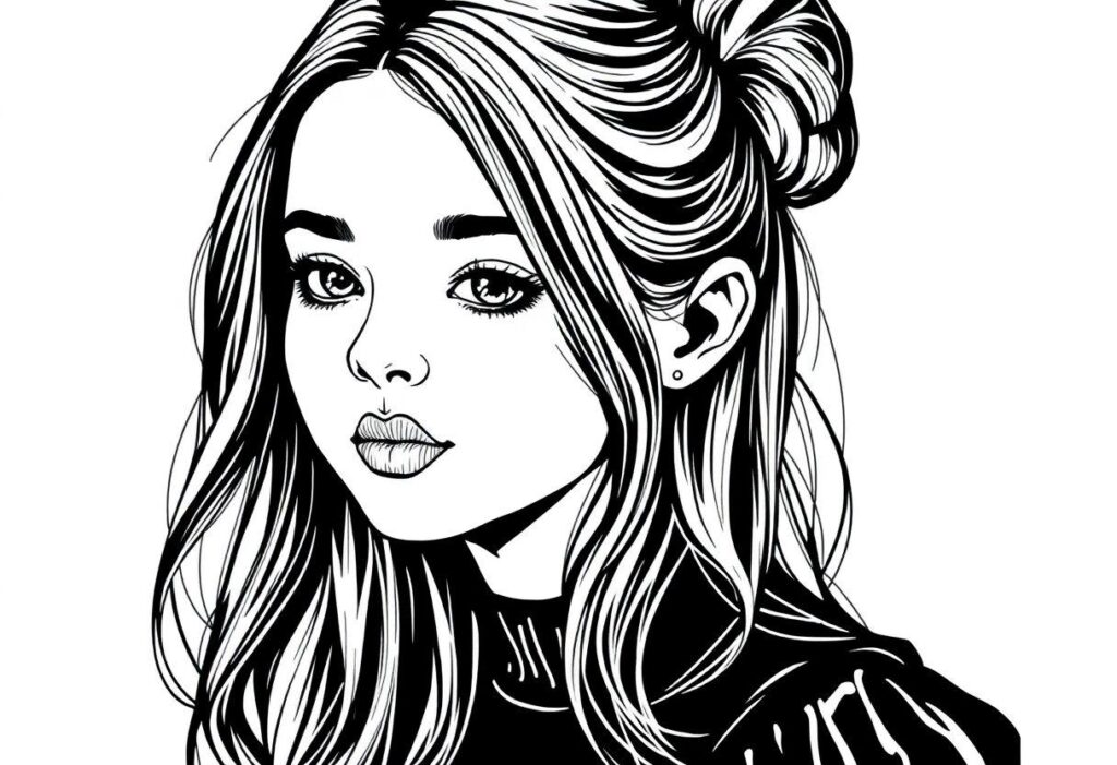 DESENHO DE EMILLY VICK INSPIRAÇÕES DA INFLUENCER PARA SUA ARTE