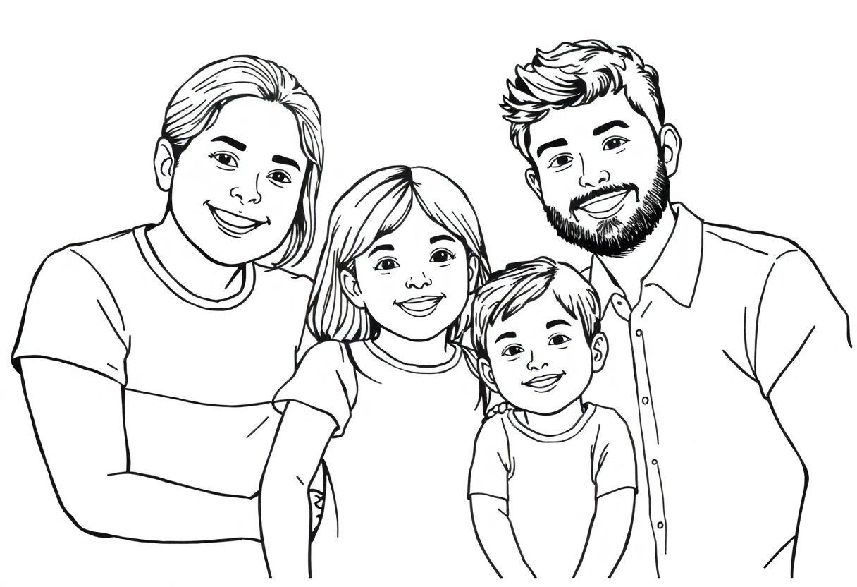 DESENHO DE FAMÍLIA MOMENTOS ESPECIAIS E RETRATOS EM DESENHO
