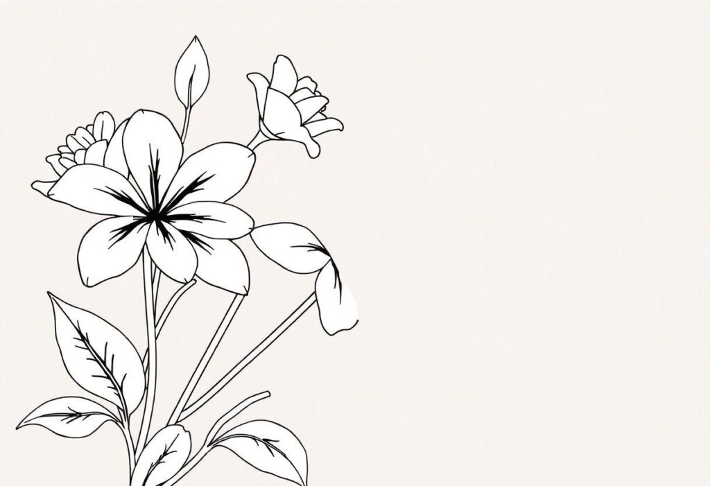 DESENHO DE FLORES PARA COLORIR RELAXAMENTO E TERAPIA ATRAVÉS DA ARTE