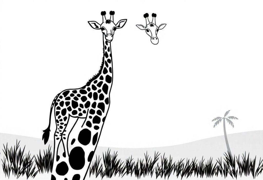 DESENHO DE GIRAFA APRENDA A DESENHAR O ANIMAL MAIS ALTO DA SAVANA