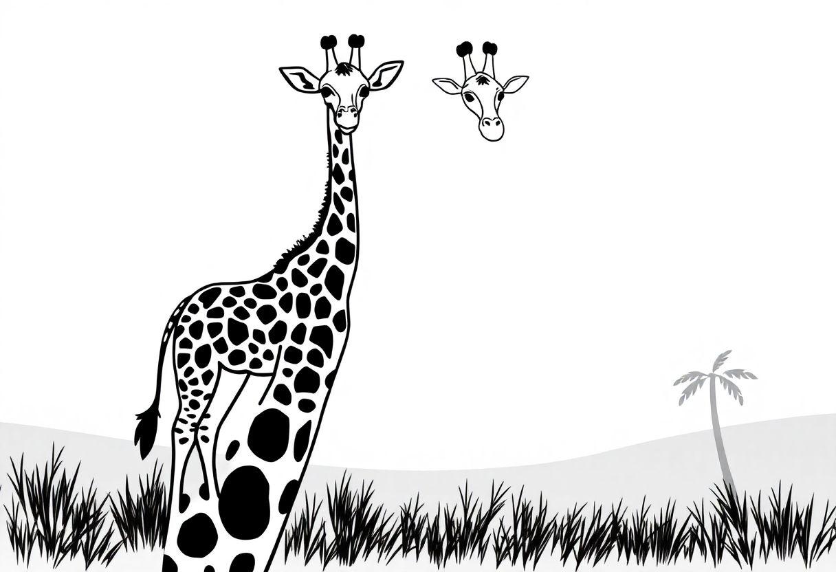 DESENHO DE GIRAFA APRENDA A DESENHAR O ANIMAL MAIS ALTO DA SAVANA