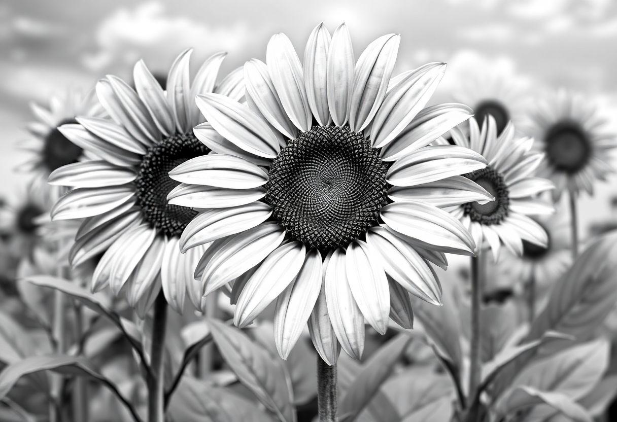 DESENHO DE GIRASSOL A BELEZA DA FLOR DO SOL EM SEUS TRAÇOS