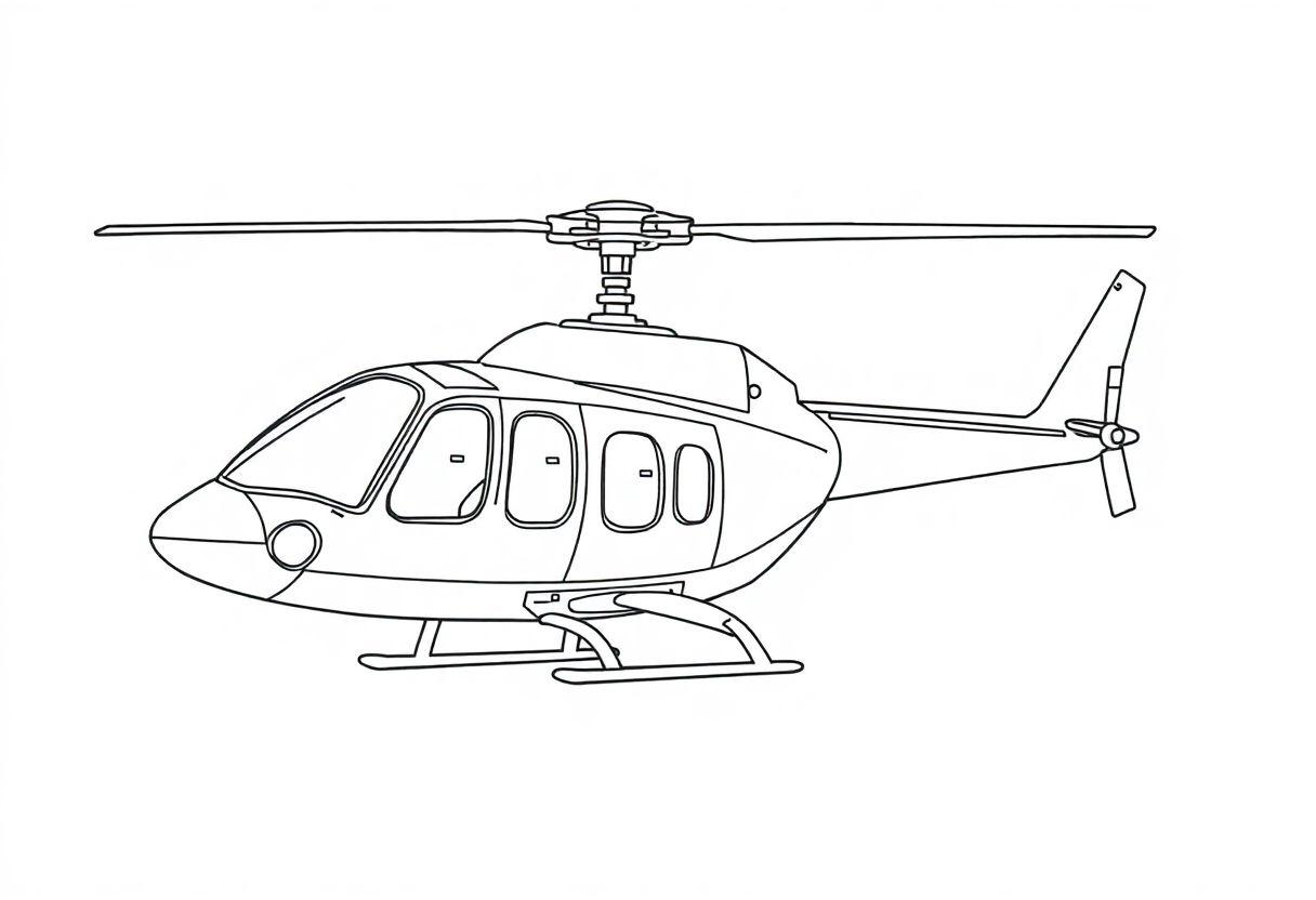 DESENHO DE HELICÓPTERO VEÍCULOS AÉREOS PARA COLORIR E SE DIVERTIR