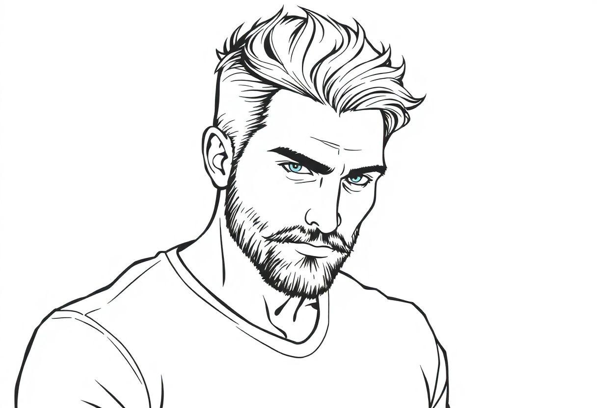 DESENHO DE HOMEM FÁCIL E BONITO TUTORIAL SIMPLES DE ROSTOS MASCULINOS