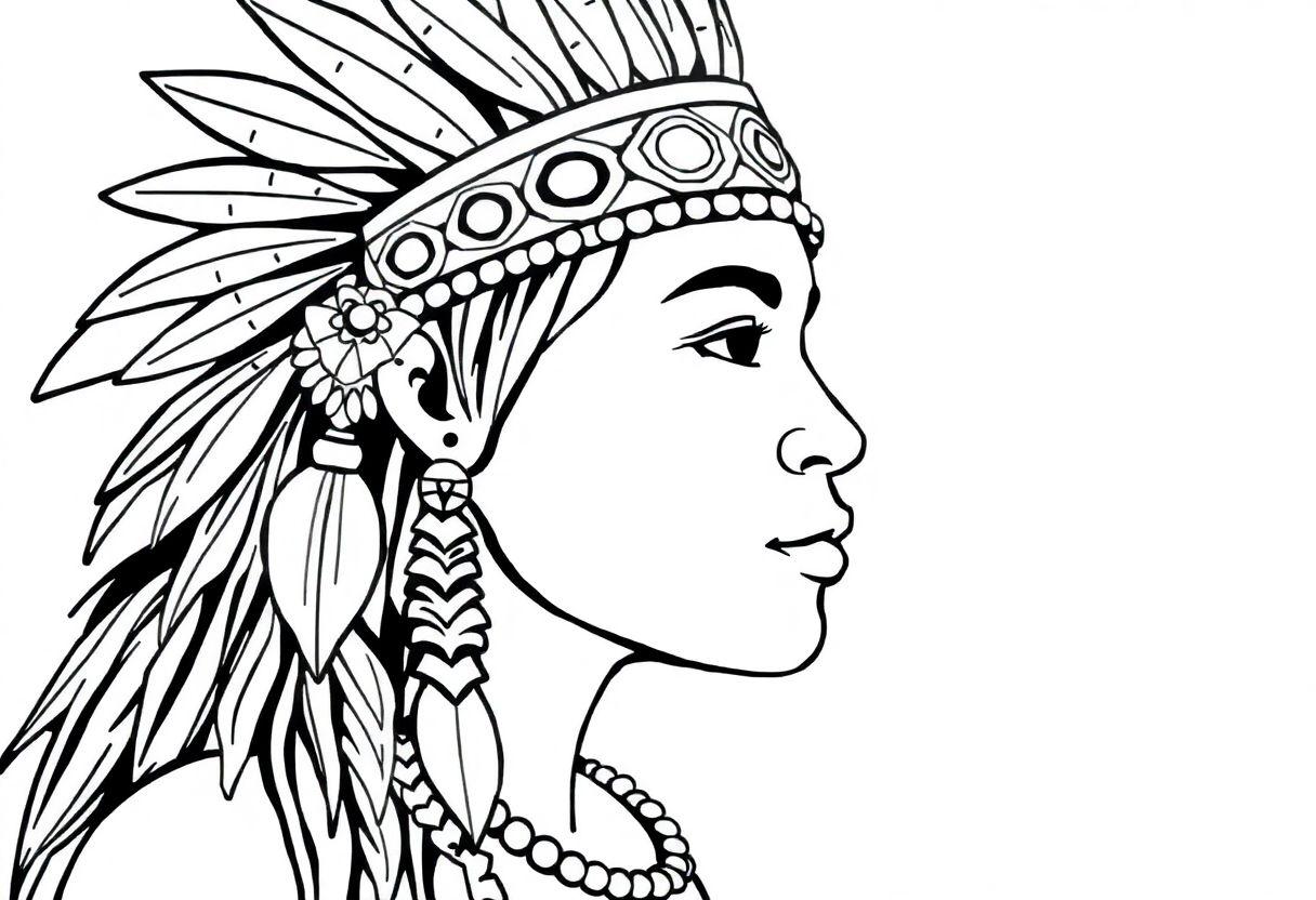 DESENHO DE INDÍGENA CELEBRAÇÃO DA ANCESTRALIDADE E TRADIÇÃO