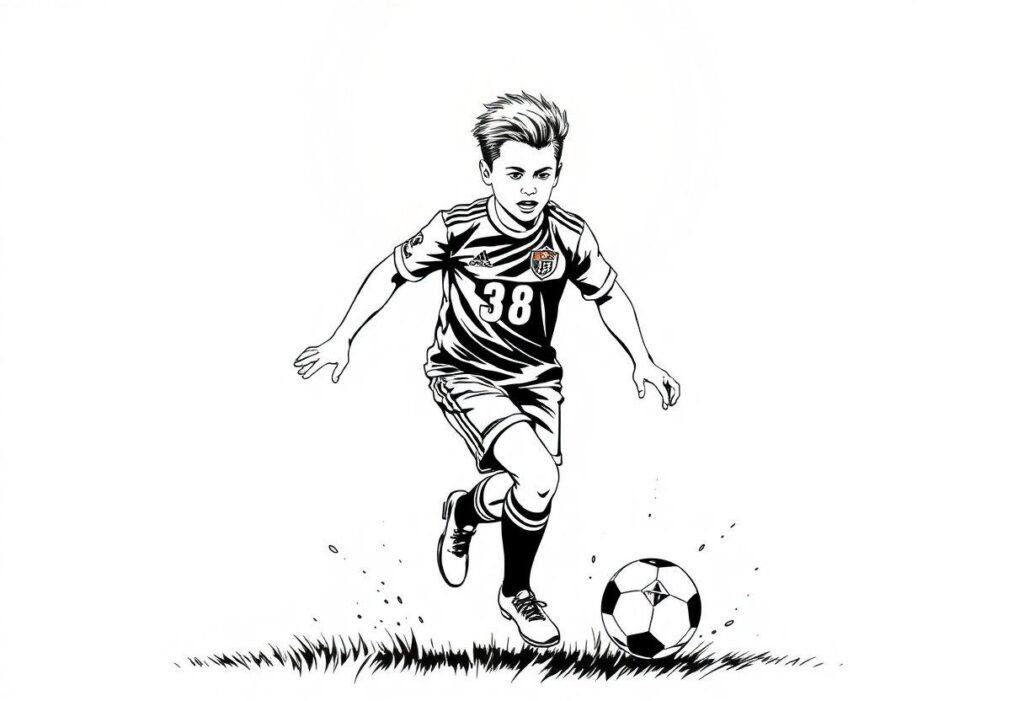 DESENHO DE JOGADOR DE FUTEBOL DESENHE SEUS ÍDOLOS DO CAMPO