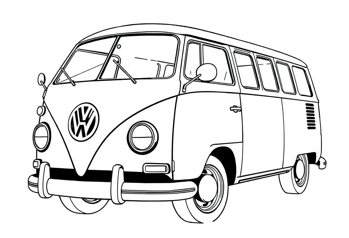 DESENHO DE KOMBI O CHARME DO CARRO CLÁSSICO EM VERSÃO DESENHO