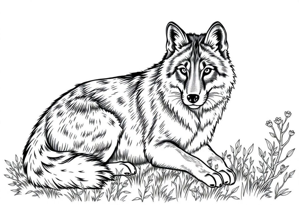 DESENHO DE LOBO MISTÉRIO E NATUREZA EM DESENHOS IMPRESSIONANTES