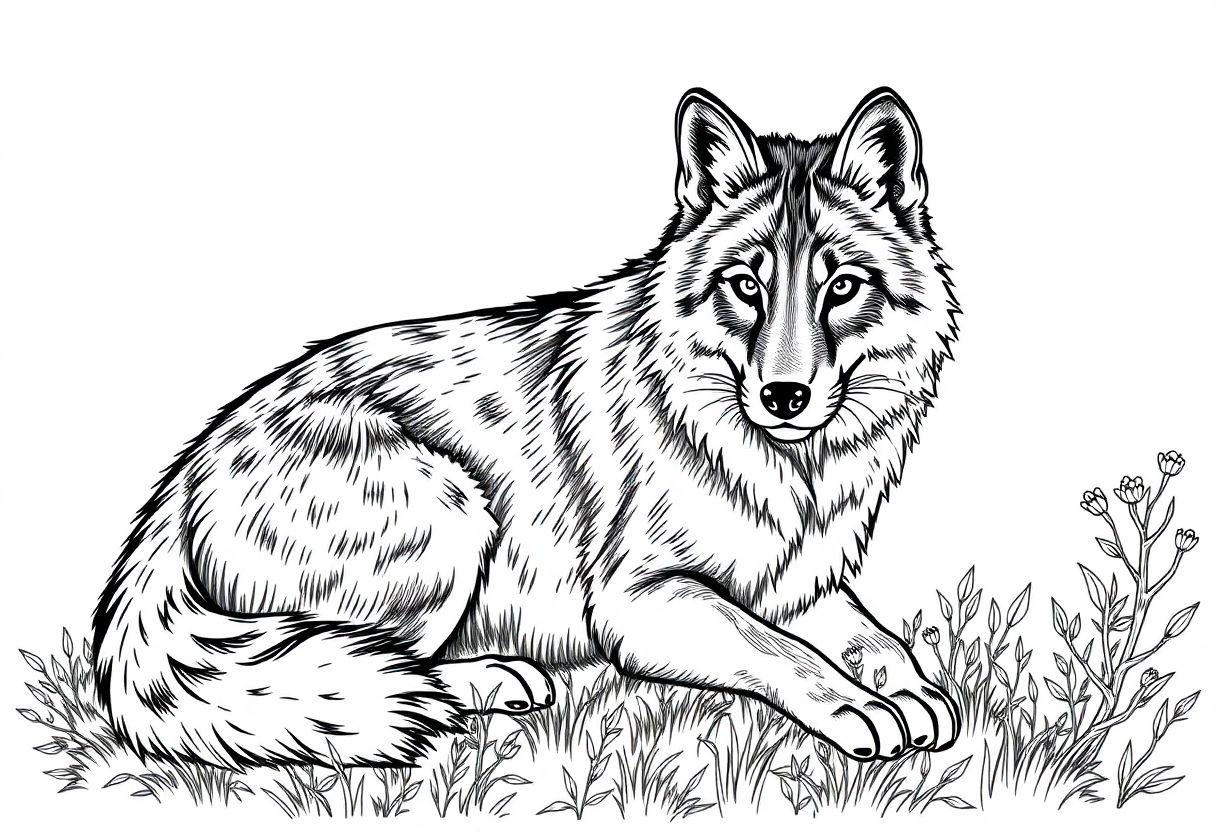 DESENHO DE LOBO MISTÉRIO E NATUREZA EM DESENHOS IMPRESSIONANTES