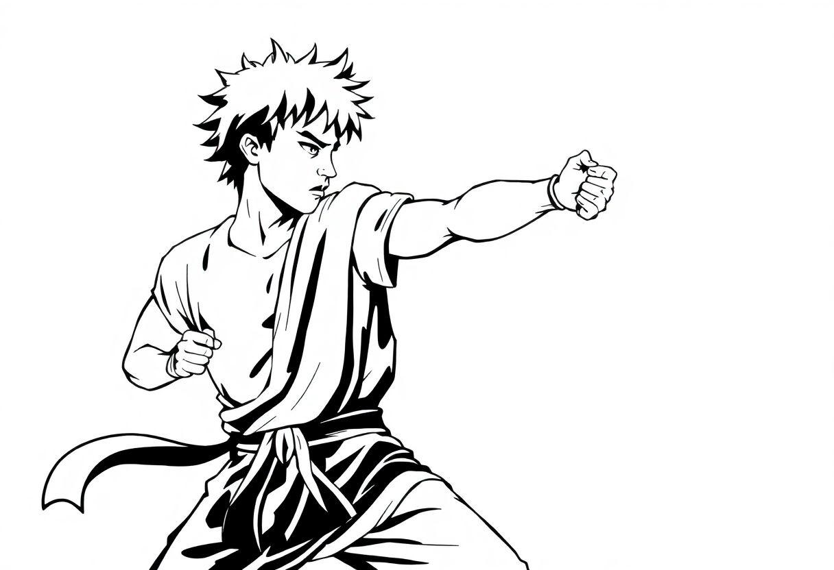 DESENHO DE LUTA POSIÇÕES DE COMBATE E DINAMISMO NA ARTE