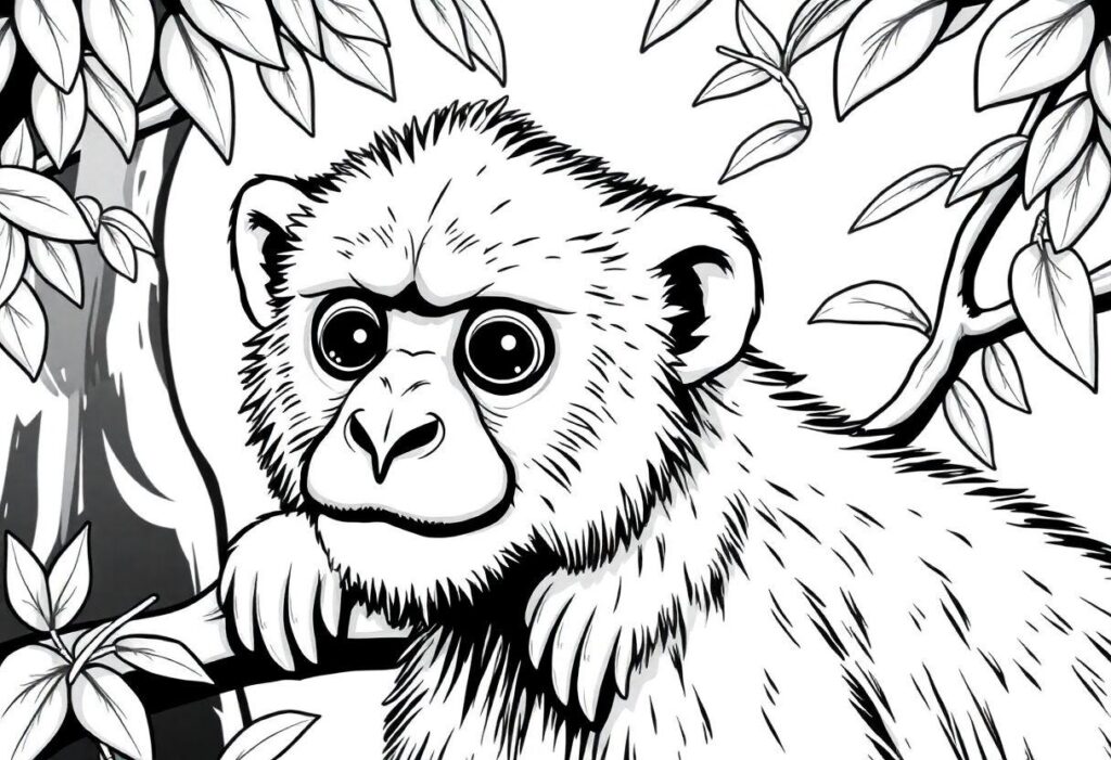 DESENHO DE MACACO DIVERSÃO NO ZOOLÓGICO COM DESENHOS ANIMAIS