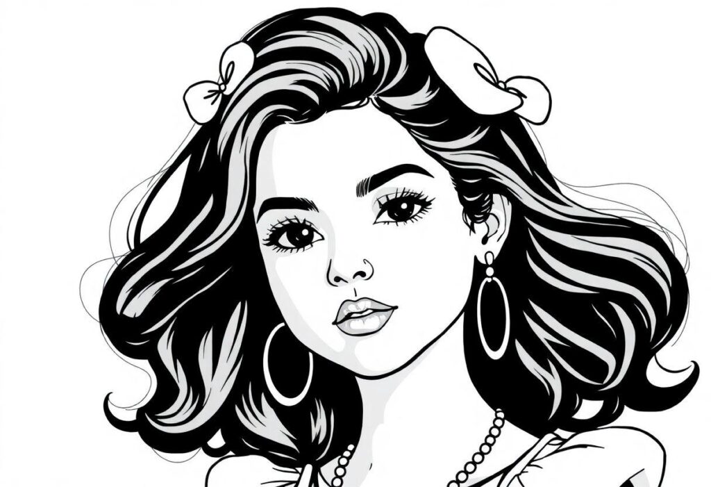 DESENHO DE MENINA PERSONAGENS DELICADAS E ESTILOS DE MODA