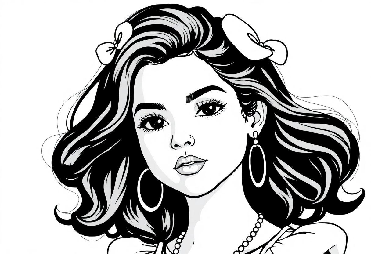 DESENHO DE MENINA PERSONAGENS DELICADAS E ESTILOS DE MODA