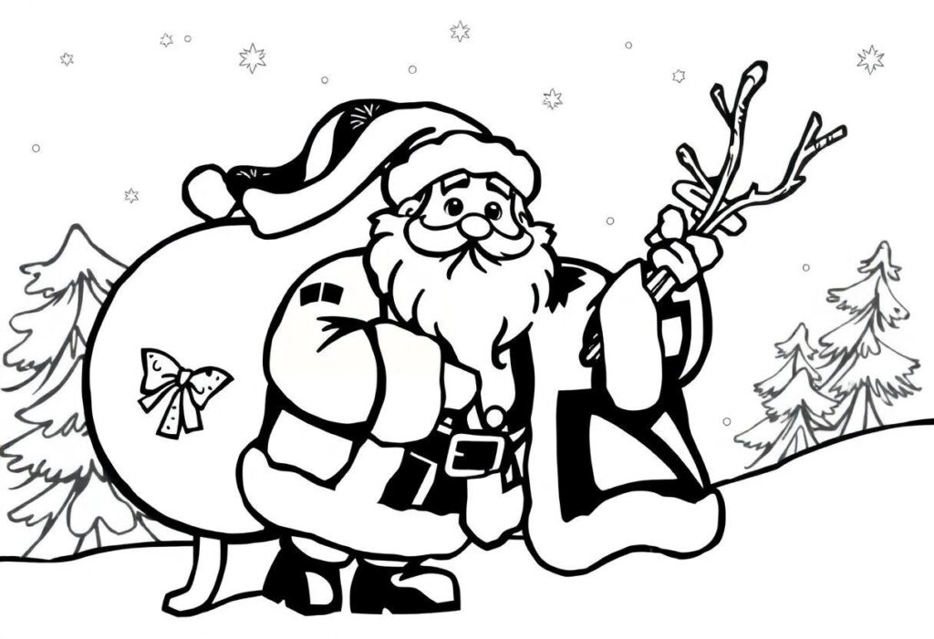 DESENHO DE PAPAI NOEL O BOM VELHINHO EM DIVERSOS ESTILOS