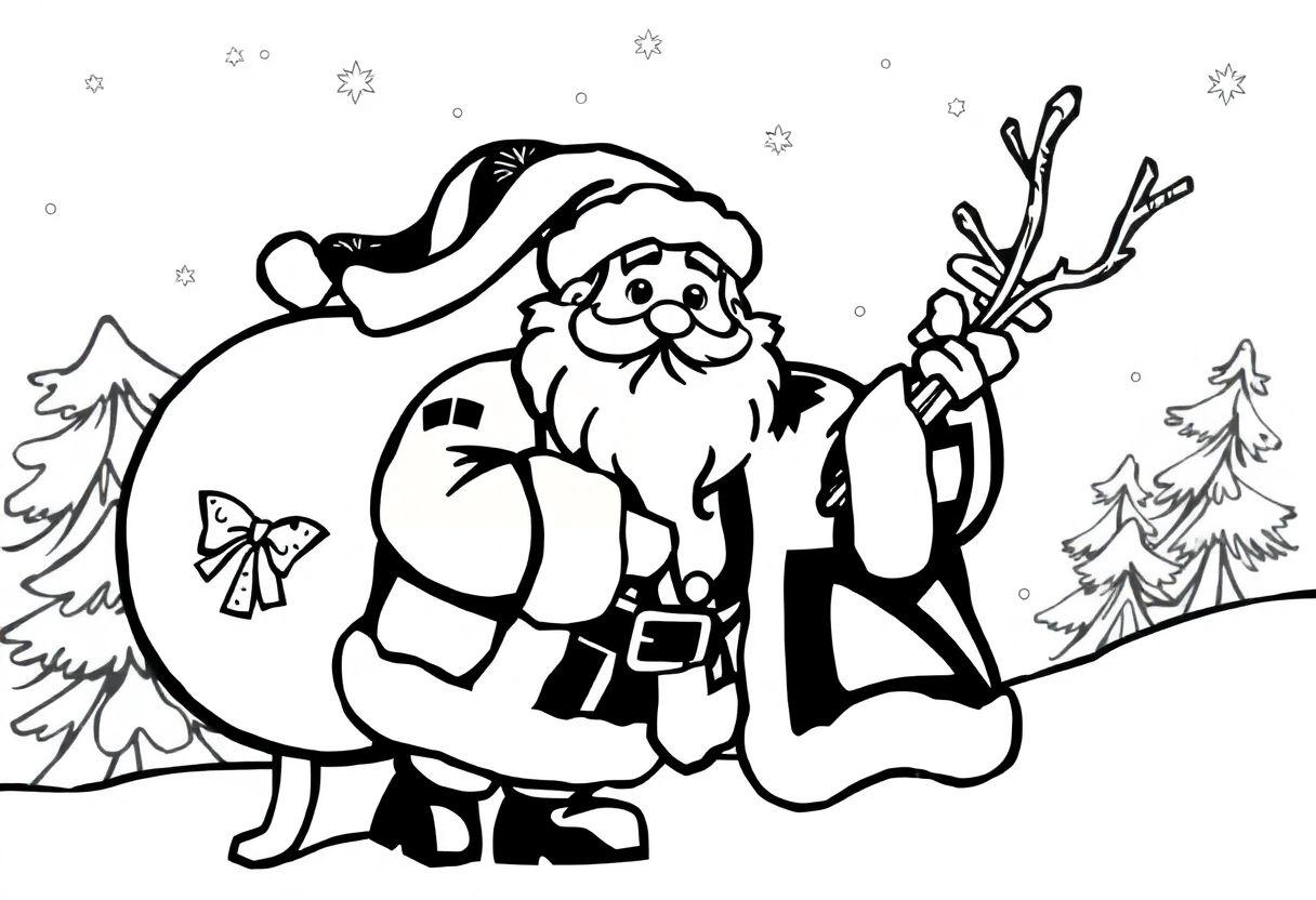 DESENHO DE PAPAI NOEL O BOM VELHINHO EM DIVERSOS ESTILOS