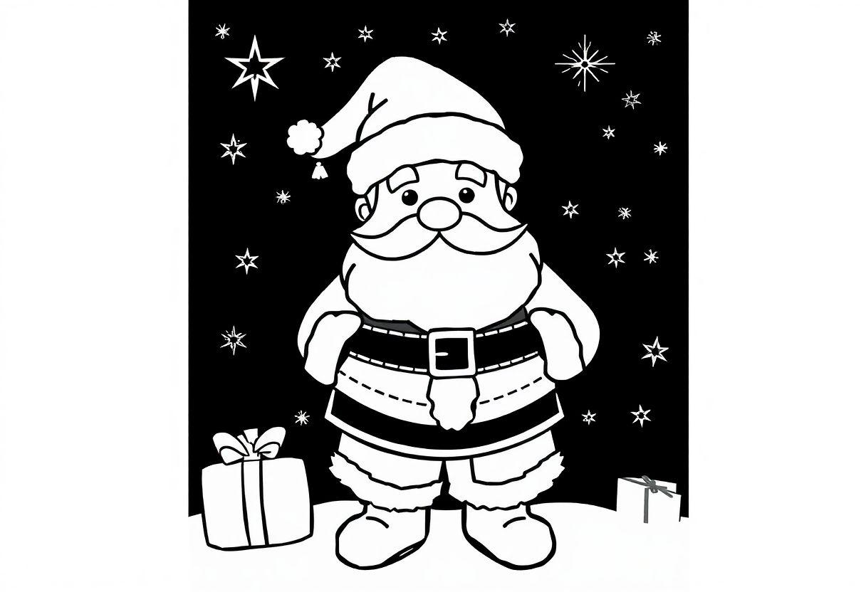 DESENHO DE PAPAI NOEL PARA COLORIR ATIVIDADES DE NATAL PARA CRIANÇAS