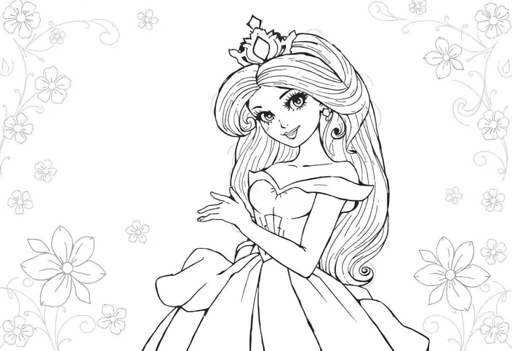 DESENHO DE PRINCESA CONTOS DE FADA E REALEZA PARA ILUSTRAR