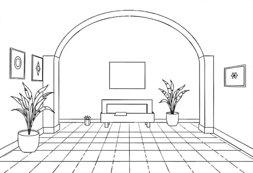 DESENHO DE QUARTO DESIGN DE INTERIORES E PERSPECTIVA PARA ARTISTAS