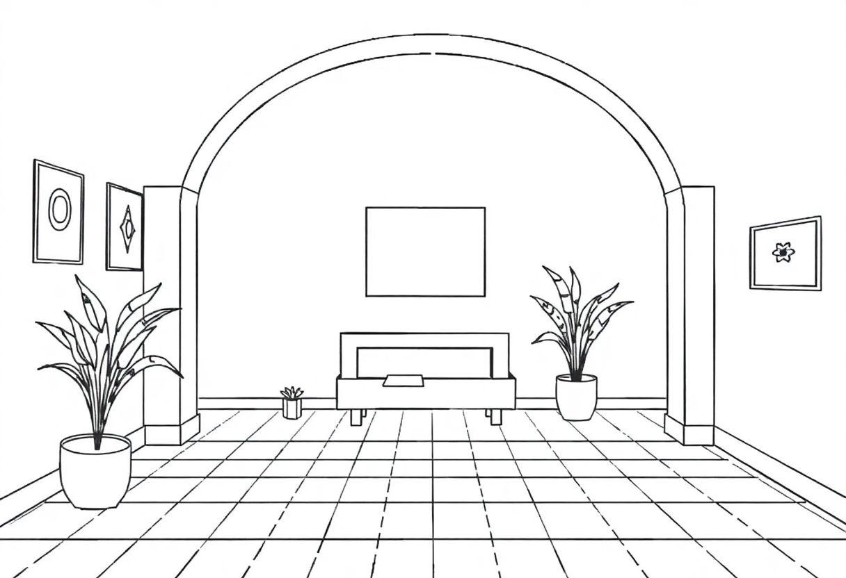 DESENHO DE QUARTO DESIGN DE INTERIORES E PERSPECTIVA PARA ARTISTAS