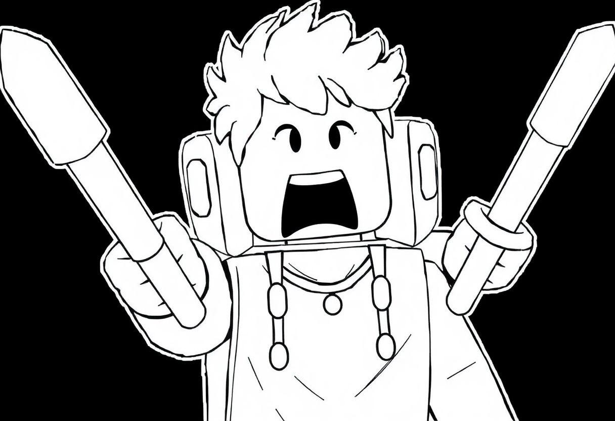 DESENHO DE ROBLOX PERSONAGENS DO SEU JOGO FAVORITO NO PAPEL