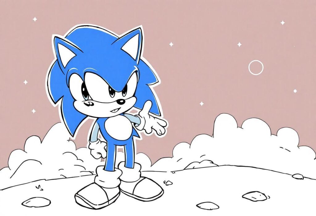 DESENHO DE SONIC VELOCIDADE AZUL EM DESENHOS PARA CRIANÇAS