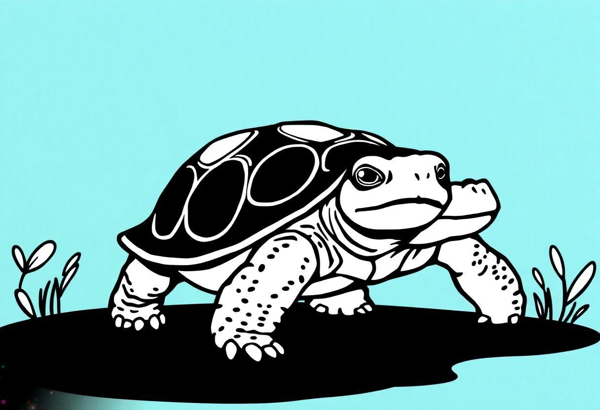 DESENHO DE TARTARUGA PACIÊNCIA E BELEZA ANIMAL PARA ILUSTRAR