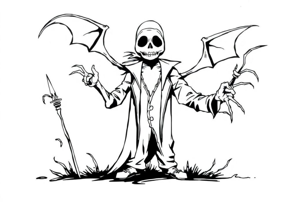 DESENHO DE TERROR PERSONAGENS SINISTROS PARA QUEM TEM CORAGEM