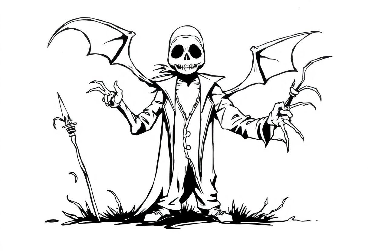 DESENHO DE TERROR PERSONAGENS SINISTROS PARA QUEM TEM CORAGEM