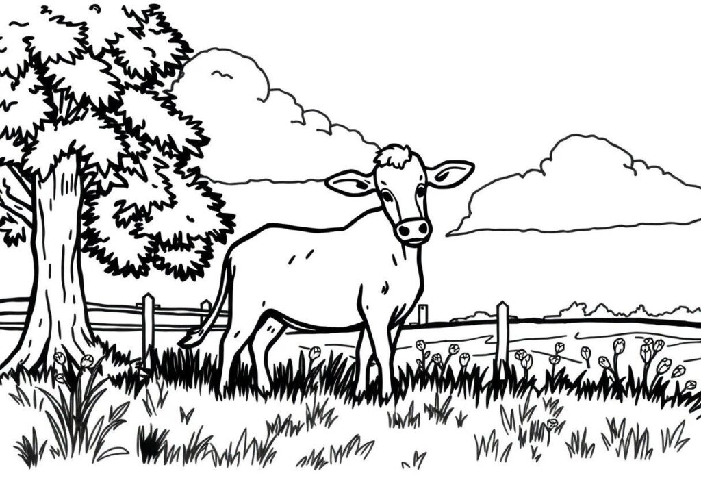 DESENHO DE TRATOR PARA COLORIR DIVERSÃO RURAL PARA OS PEQUENOS