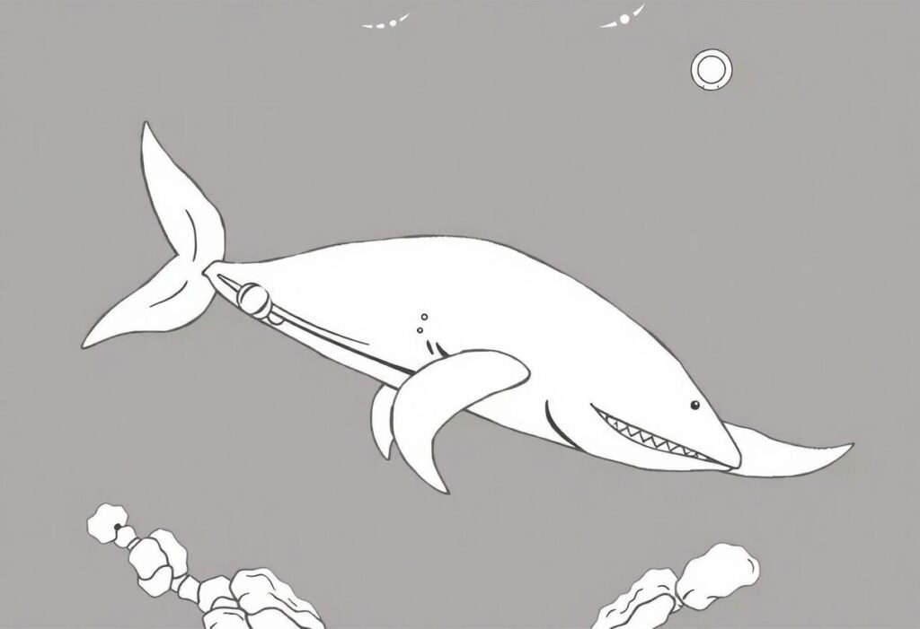 DESENHO DE TUBARÃO O PREDADOR DOS MARES EM DESENHOS FORTES