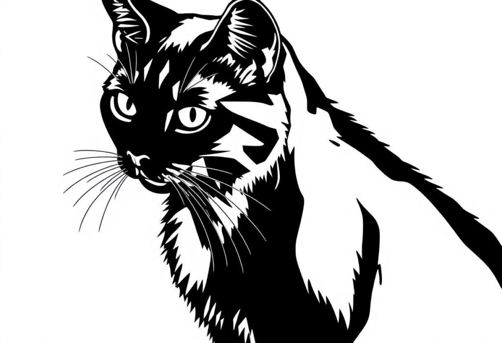 DESENHO DE UM GATO CAPTURE A ESSÊNCIA FELINA EM SEU CADERNO