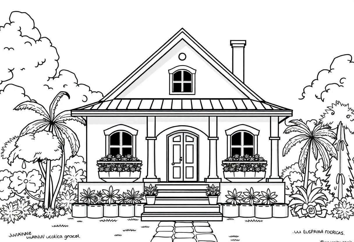 DESENHO DE UMA CASA PROJETOS CRIATIVOS E MORADIAS PARA PINTAR