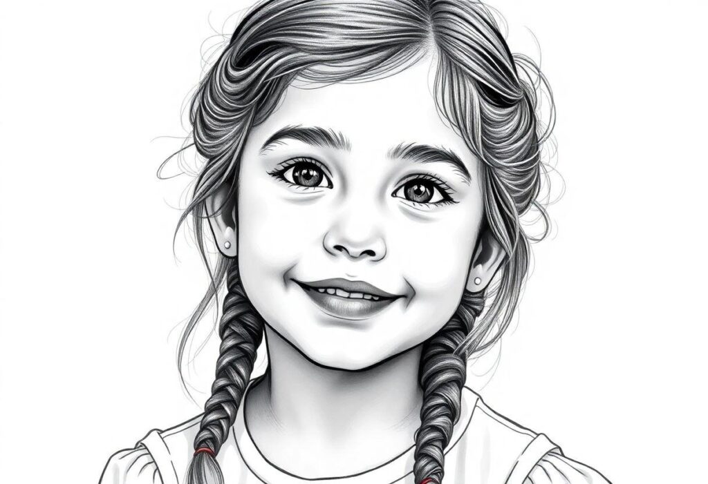 DESENHO DE UMA MENINA PASSO A PASSO PARA UM RETRATO PERFEITO