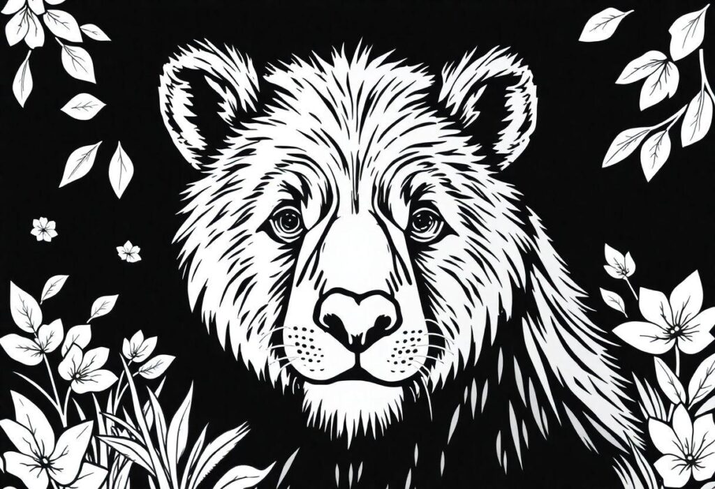 DESENHO DE URSO GRANDES ANIMAIS E URSINHOS DE PELÚCIA