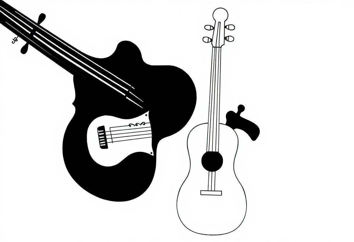 DESENHO DE VIOLÃO INSTRUMENTOS MUSICAIS PARA QUEM AMA MÚSICA