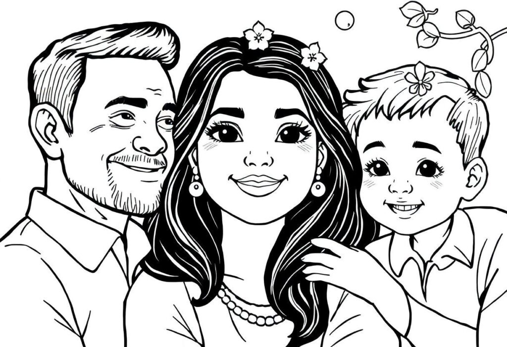 DESENHO DE VOVÓ AFETO E CARINHO EM DESENHOS DE FAMÍLIA